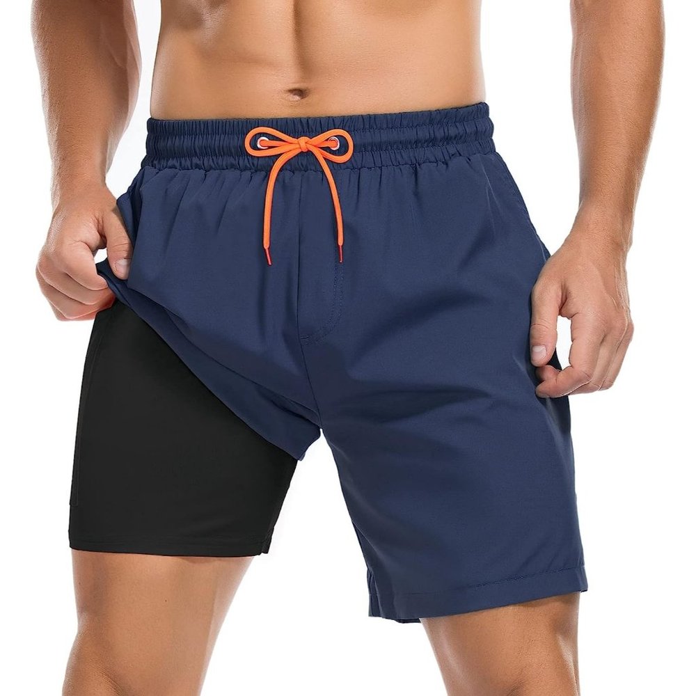 Swim Trunks Quick Dry Bathing Suit for Men with Compression Liner
